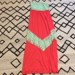 Colorful summer maxi dress
